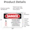 Signmission Battery Room Authorized Personnel Only Danger Sign, Vinyl Decal, 10in W x 7in L, 2PK OS-2PACK-DS-D-710-L-1842 - alternate 2
